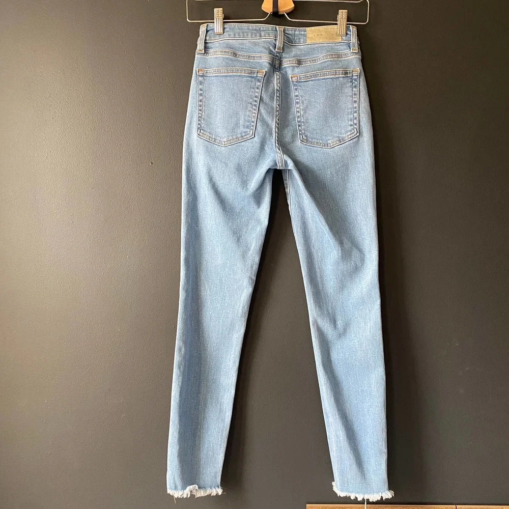 IRO Jeans Light Wash Raw Hem High Rise Skinny Sz 25